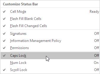 Tùy chỉnh thanh trạng thái trên Excel